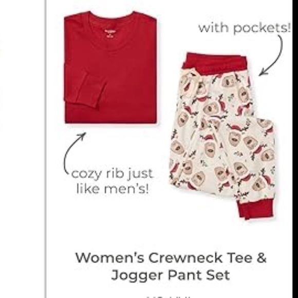 Burt's Bees Family Pajamas - Guide My Sleigh Print - Picture 1 of 3